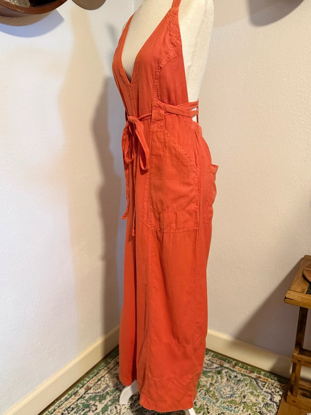 NWT Free People Wide Leg Jumpsuit Linen Cotton Medium - Picture 13 of 16